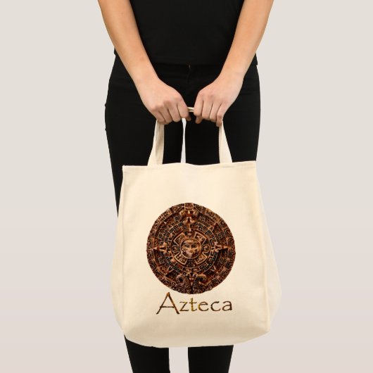 AZTECA ~ Mayan - Aztec Sun Calender Art Design Tote Bag (Voorkant (product))