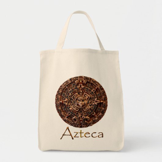 AZTECA ~ Mayan - Aztec Sun Calender Art Design Tote Bag (Voorkant)