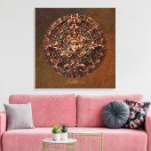 AZTECA ~ Mayan - Aztec Sun Calender Art Print (Insitu (Woonkamer))