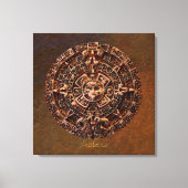 AZTECA ~ Mayan - Aztec Sun Calender Art Print (Voorkant)