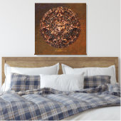 AZTECA ~ Mayan - Aztec Sun Calender Art Print (Insitu (Slaapkamer))