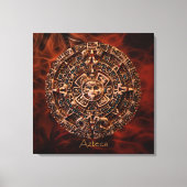 AZTECA ~ Mayan - Aztec Sun Calender Art Print (Voorkant)