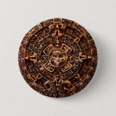"AZTECA" Mayan Sun-Calender Button (Voorkant)