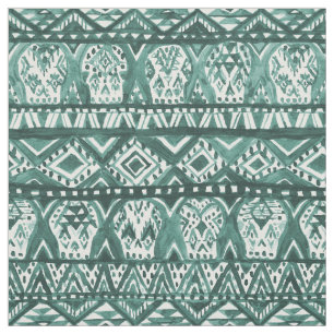 AZTECHIE Aztec Skull Boho Tribal Patroon Stof