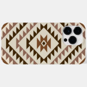 Azteek Diamant Motief Ontwerp Bruin+Crème Case-Mate iPhone Case (Achterkant (horizontaal))