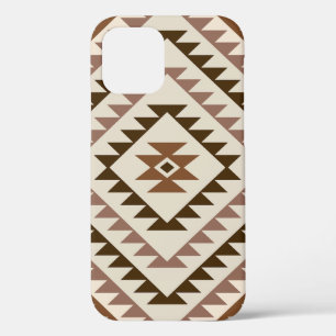 Azteek diamant motief ontwerp bruin+crème Case-Mate iPhone case
