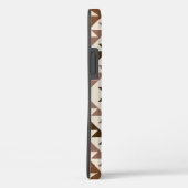 Azteek diamant motief ontwerp bruin+crème Case-Mate iPhone case (Achterkant / Rechts)