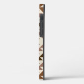 Azteek diamant motief ontwerp bruin+crème Case-Mate iPhone case (Achterkant / Links)