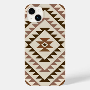 Azteek Diamant Motief Ontwerp Bruin+Crème Case-Mate iPhone 14 Plus Hoesje