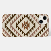 Azteek Diamant Motief Ontwerp Bruin+Crème Case-Mate iPhone Case (Achterkant (horizontaal))