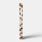 Azteek Diamant Motief Ontwerp Bruin+Crème Case-Mate iPhone Case (Achterkant / Links)