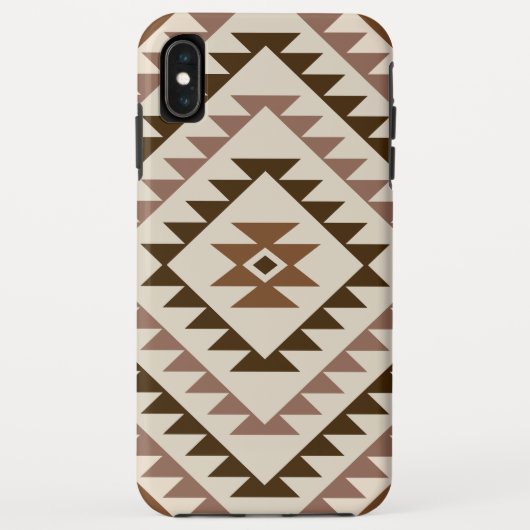 Azteek Diamant Motief Ontwerp Bruin+Crème Case-Mate iPhone Case (Achterkant)