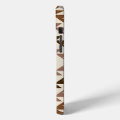 Azteek Diamant Motief Ontwerp Bruin+Crème Case-Mate iPhone Case (Achterkant / Links)