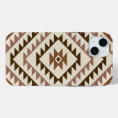 Azteek Diamant Motief Ontwerp Bruin+Crème Case-Mate iPhone Case (Achterkant (horizontaal))
