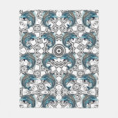 Azteek Dolfijnpatroon Fleece Deken (Voorkant)