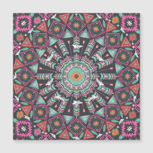 Azteek Geometrisch: Kleurrijk Cirkelpatroon