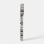 Azteek zwart op crèmekleurig gemengd motiefpatroon iPhone hoesje (Rechterkant)