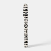 Azteek zwart op crèmekleurig gemengd motiefpatroon iPhone hoesje (Linkerkant)