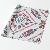 Azteeks etnisch patroon cadeaupapier (Uitgerold)