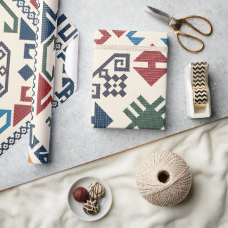 Azteeks etnisch patroon cadeaupapier