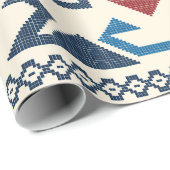 Azteeks etnisch patroon cadeaupapier (Rol Hoek)