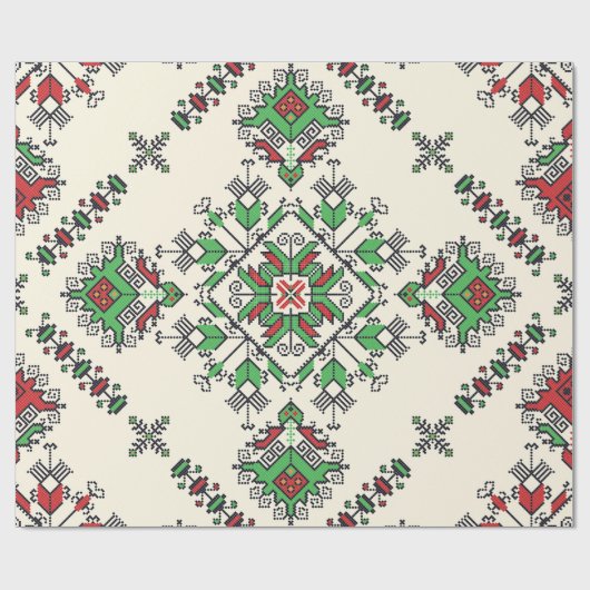 Azteeks etnisch patroon cadeaupapier (Vlak)