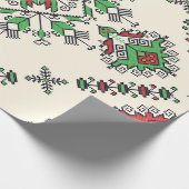 Azteeks etnisch patroon cadeaupapier (Hoek)