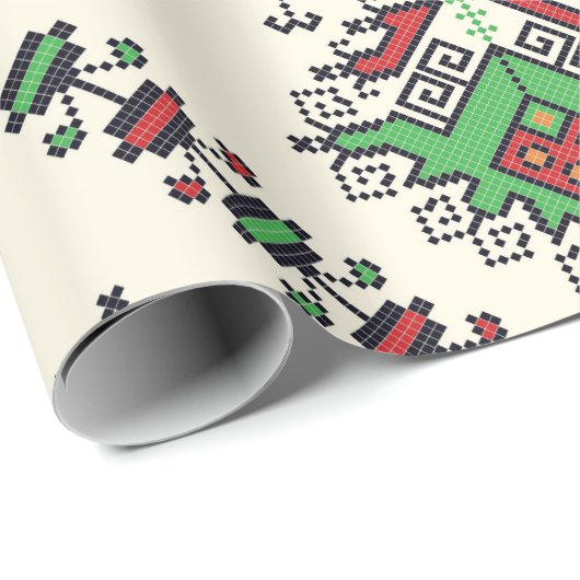 Azteeks etnisch patroon cadeaupapier (Rol Hoek)