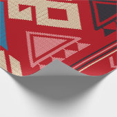 Azteeks etnisch patroon cadeaupapier (Hoek)