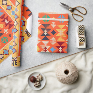 Azteeks etnisch patroon cadeaupapier