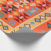 Azteeks etnisch patroon cadeaupapier (Hoek)