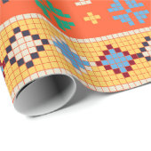 Azteeks etnisch patroon cadeaupapier (Rol Hoek)