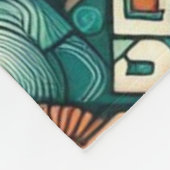 Azteeks geïnspireerd Blauwgroen en terracotta patr Fleece Deken (Hoek)