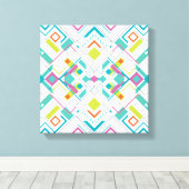Azteeks geometrisch patroon canvas afdruk (Insitu (Houten vloer))