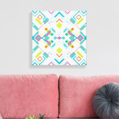 Azteeks geometrisch patroon canvas afdruk (Insitu (Woonkamer))