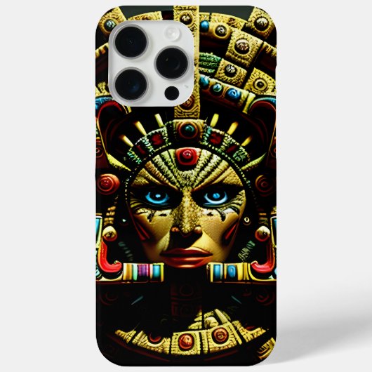 Azteeks gezichtspatroon vier Case-Mate iPhone case (Achterkant)