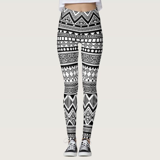 Azteeks Mexicaans abstract patroon Leggings (Voorkant)