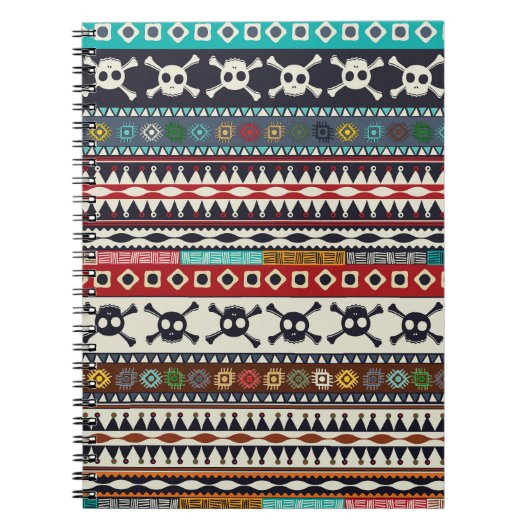 Azteeks motief, naadloos patroonontwerp notitieboek (Voorkant)