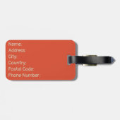 Azteeks ontwerp in oranje, beige en blauwe kleuren bagagelabel (Achterkant horizontaal)