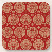 Azteeks Patroon Bier Onderzetter (Voorkant)