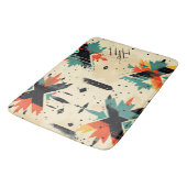 Azteeks patroon modern uniek stijlvol badmat (Gekanteld)