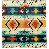 Azteeks patroon modern uniek stijlvol douchegordijn (Voorkant)