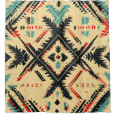 Azteeks patroon modern uniek stijlvol douchegordijn (Voorkant)