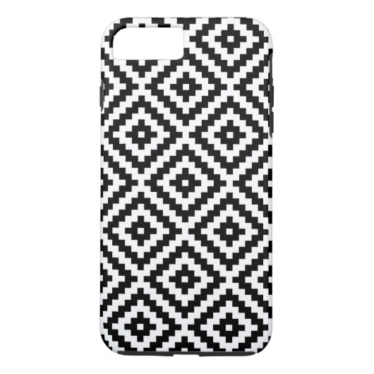 Azteeks Symbool Blok Ptn Zwart & Wit I Case-Mate iPhone Case (Achterkant)