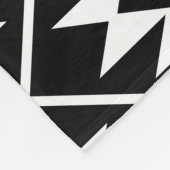 Azteeks Symbool Gestileerde Patroon Wit op Zwart Fleece Deken (Hoek)