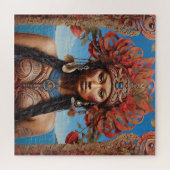 Azteekse Abstracte Vibrant Tribal Fusion Art Legpuzzel (Horizontaal)