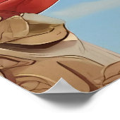 Azteekse Abstracte Vibrant Tribal Fusion Art Poster (Hoek)