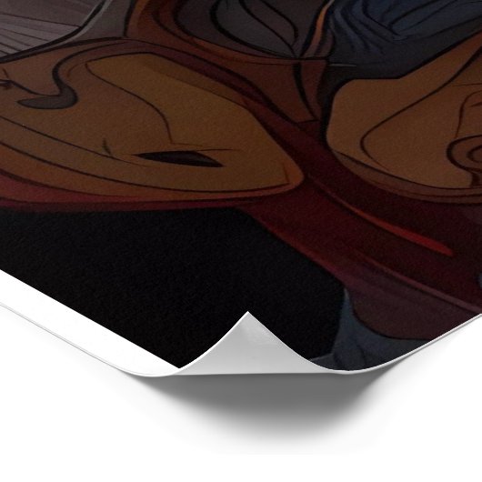 Azteekse Abstracte Vibrant Tribal Fusion Art Poster (Hoek)