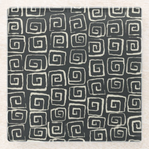 Azteekse achtergrond  retro patroon glazen onderzetter