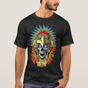Azteekse Adelaar Schedel Krijger T-shirt